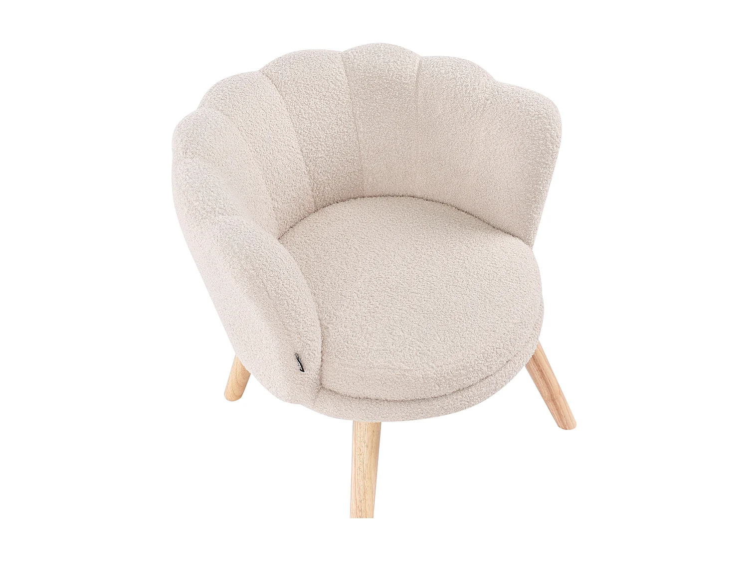 Poltrona per bambini bouclé beige chiaro HALBY