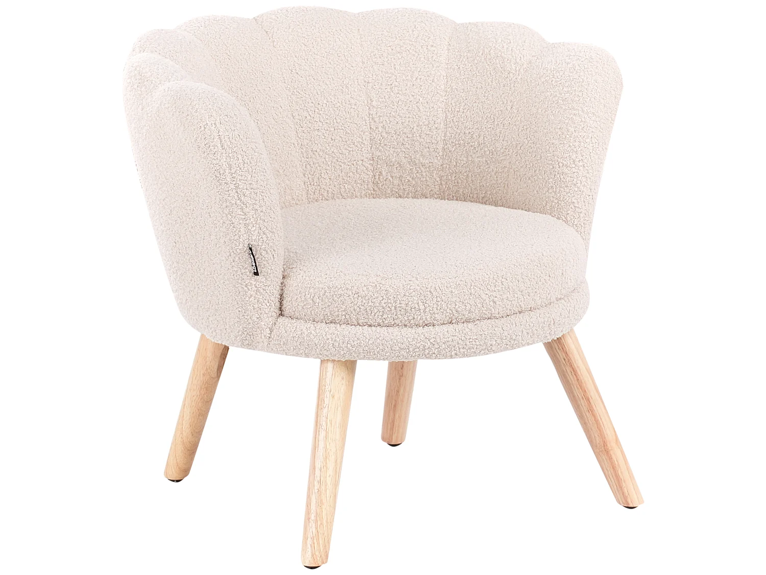 Fauteuil pour enfants en bouclé beige clair HALBY