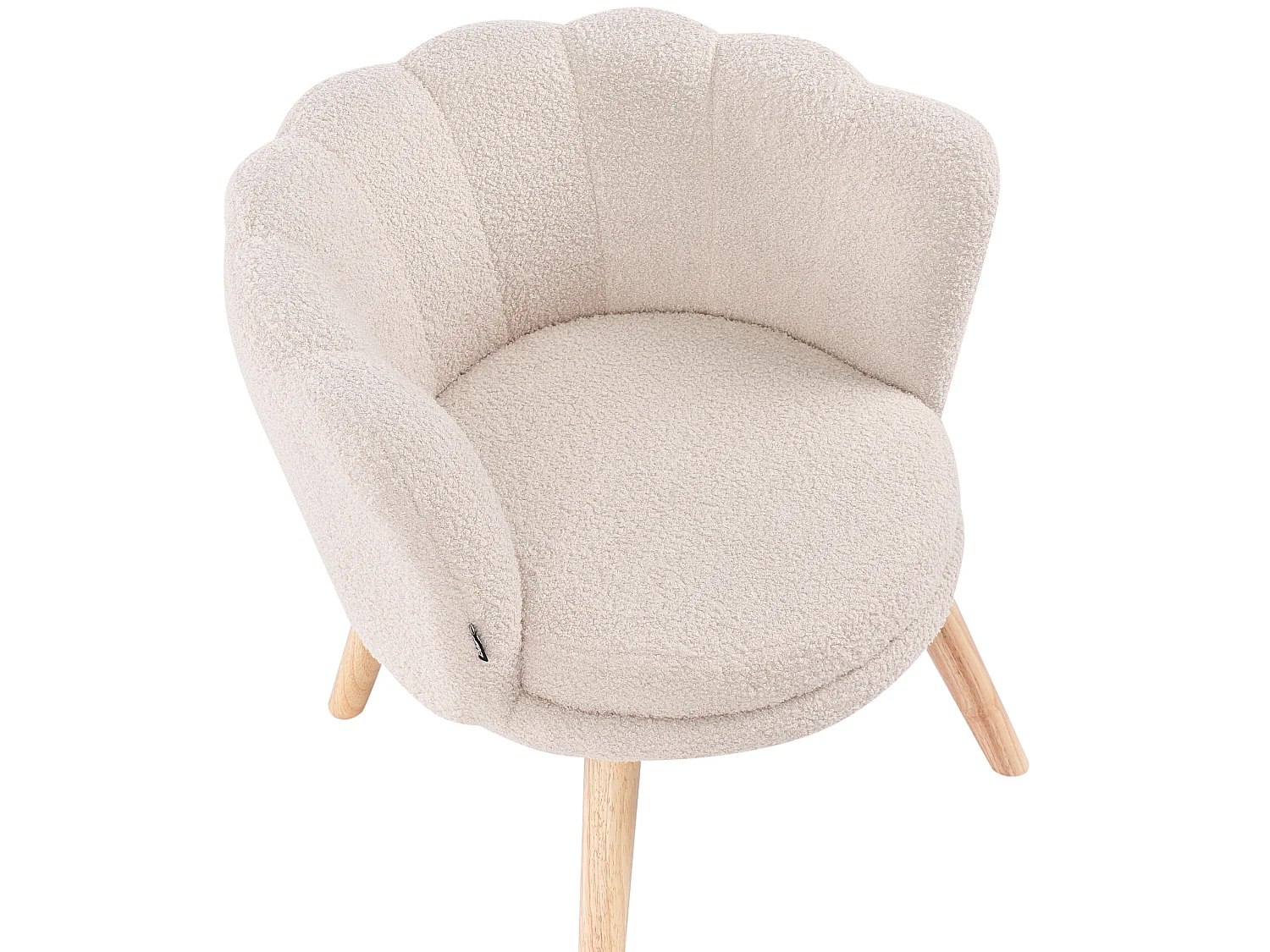 Fauteuil pour enfants en bouclé beige clair HALBY