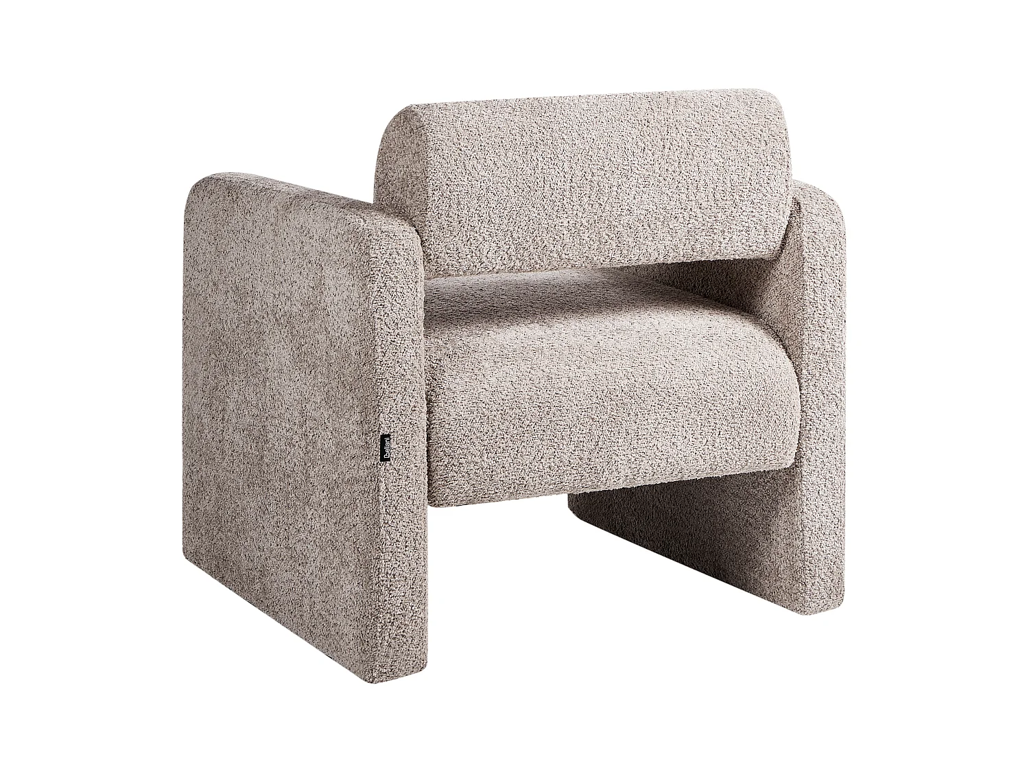 Sillón HALLSBERG Bouclé Gris pardo