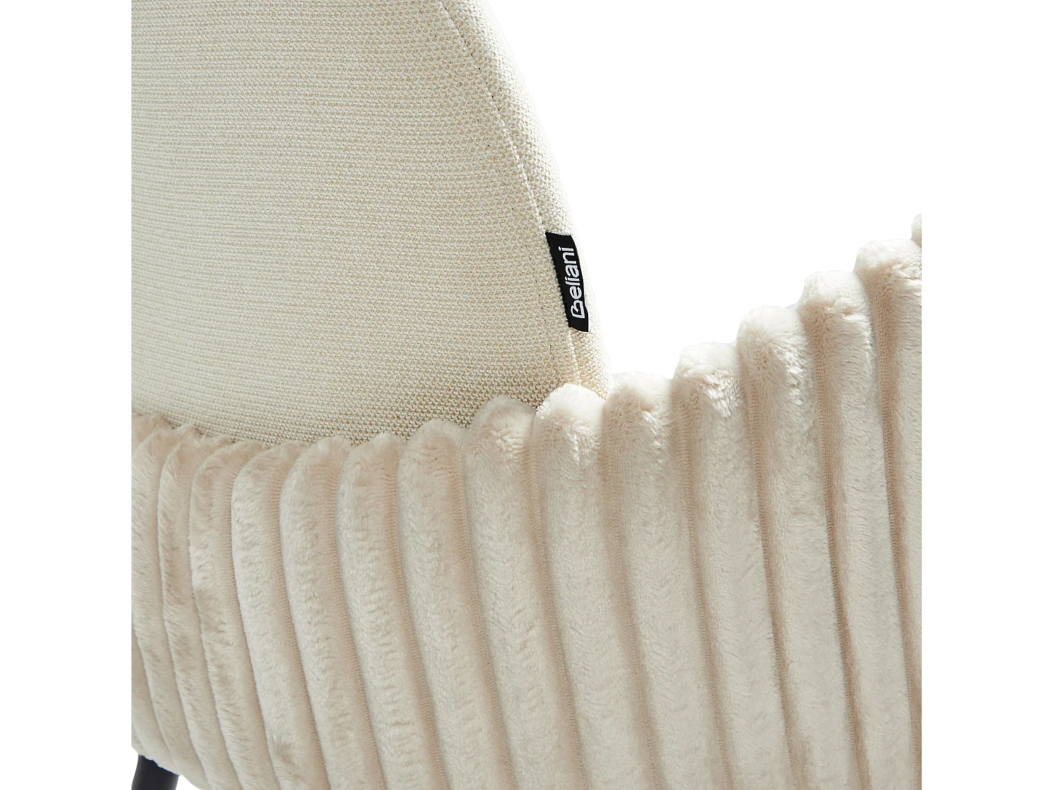 Lot de 2 chaises de salle à manger AMITY Tissu Beige clair