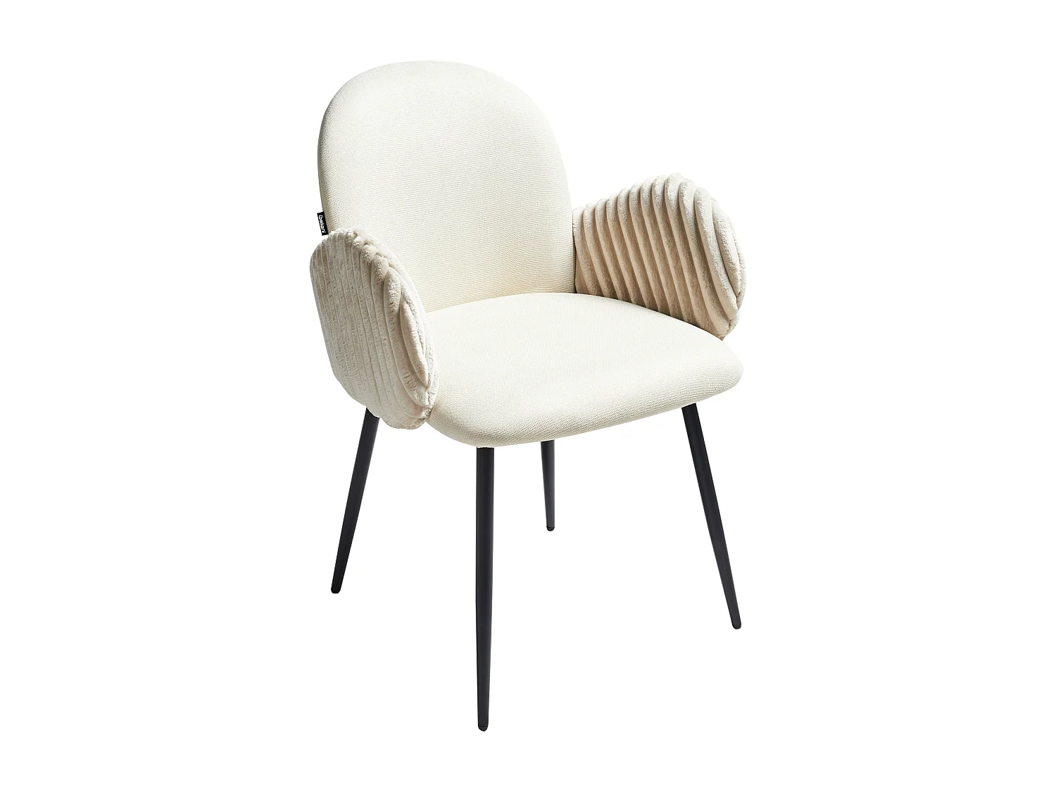 Set di 2 sedie da pranzo AMITY Tessuto Beige chiaro