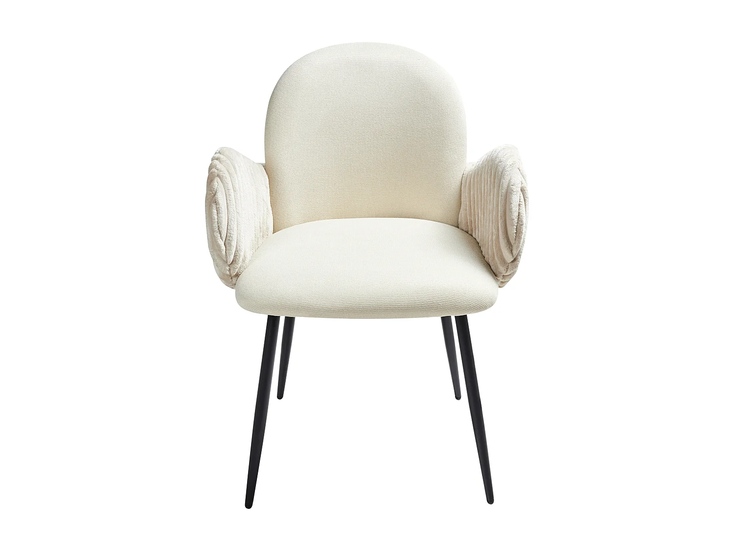 Set di 2 sedie da pranzo AMITY Tessuto Beige chiaro