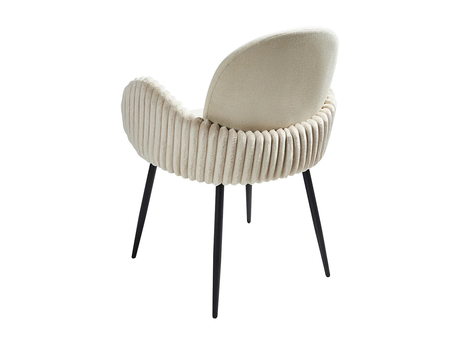 Set di 2 sedie da pranzo AMITY Tessuto Beige chiaro