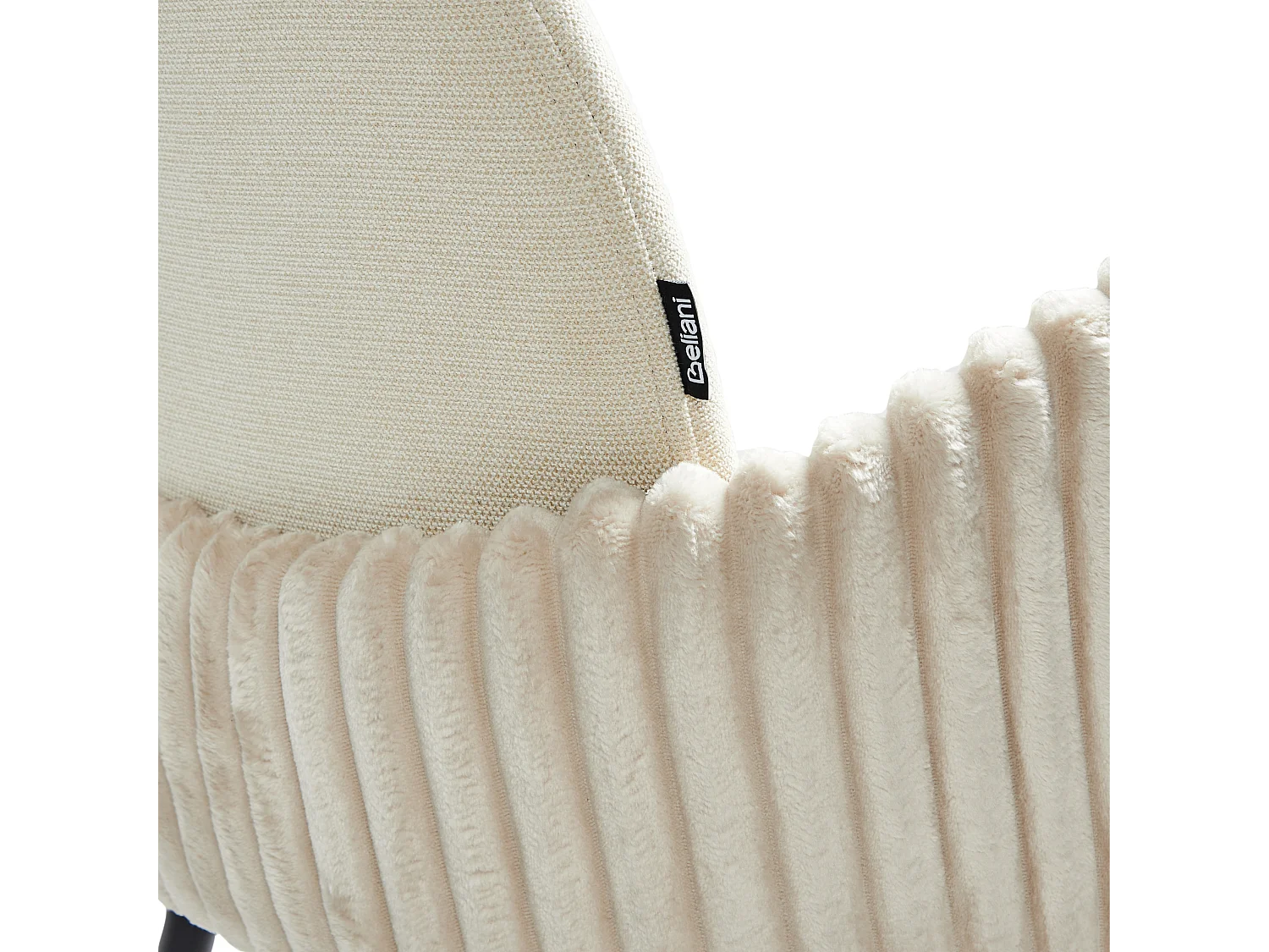 Set di 2 sedie da pranzo AMITY Tessuto Beige chiaro