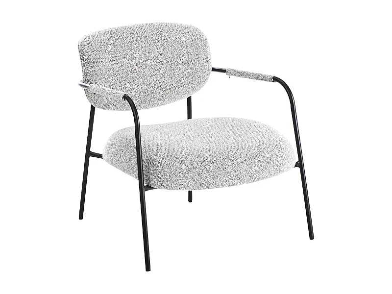 Poltrona AUSVIKA Tessuto Nero/ Bianco