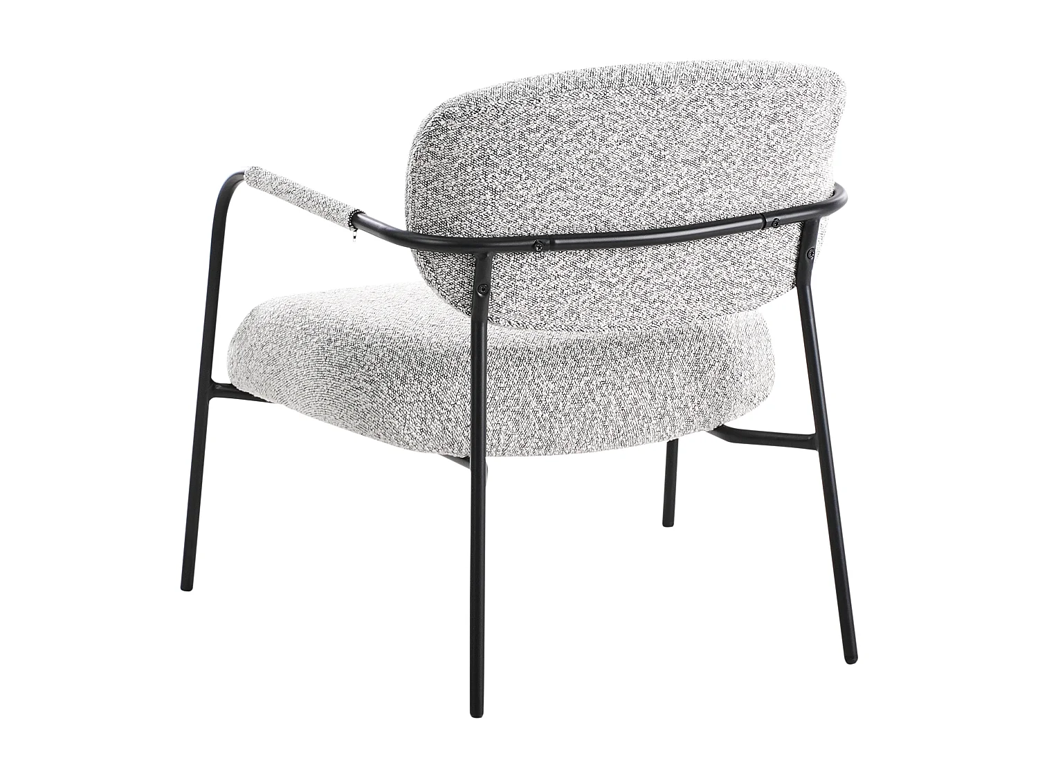 Fauteuil AUSVIKA Tissu Noir/blanc