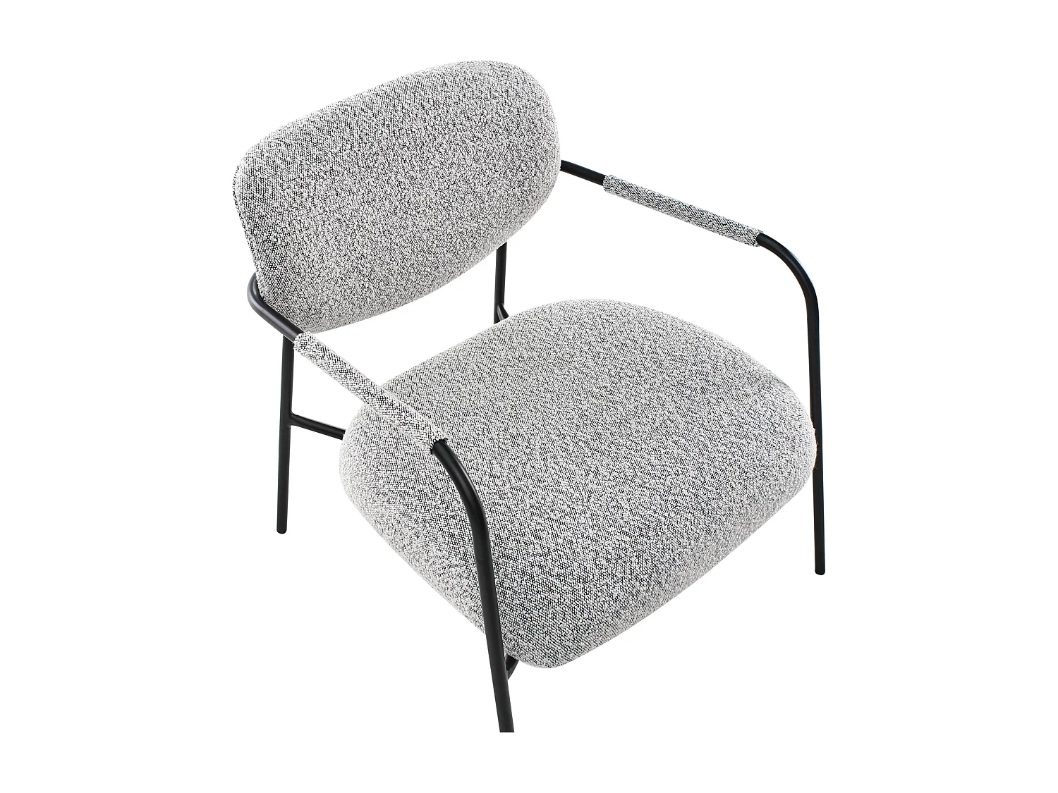 Fauteuil AUSVIKA Tissu Noir/blanc