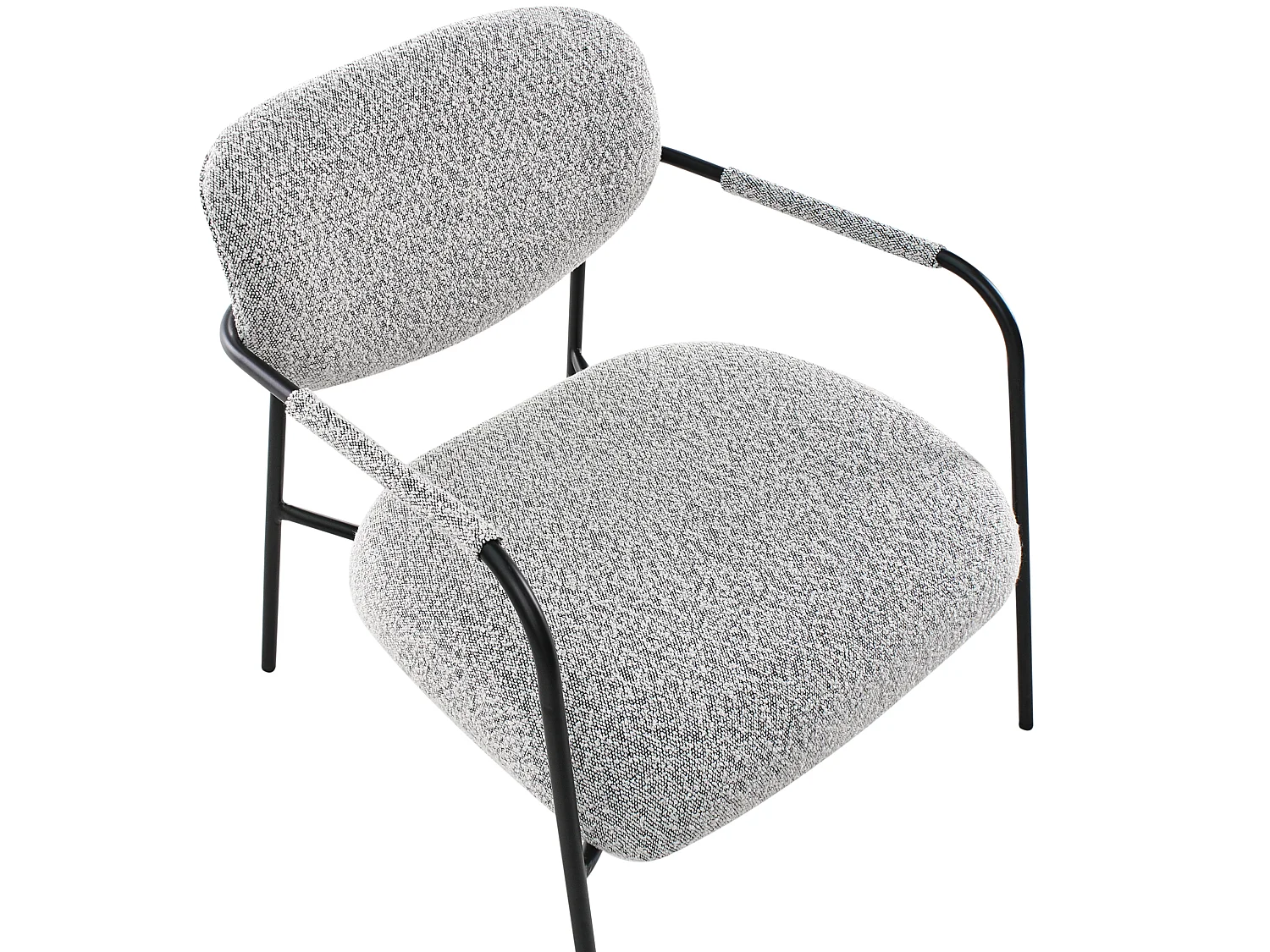 Fauteuil AUSVIKA Stof Zwart/wit