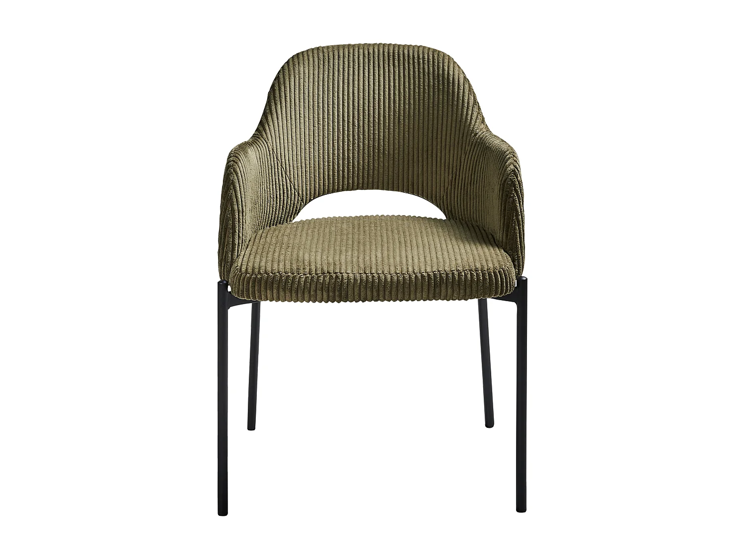 Esszimmerstuhl 2er Set RATON Cord Olivgrün
