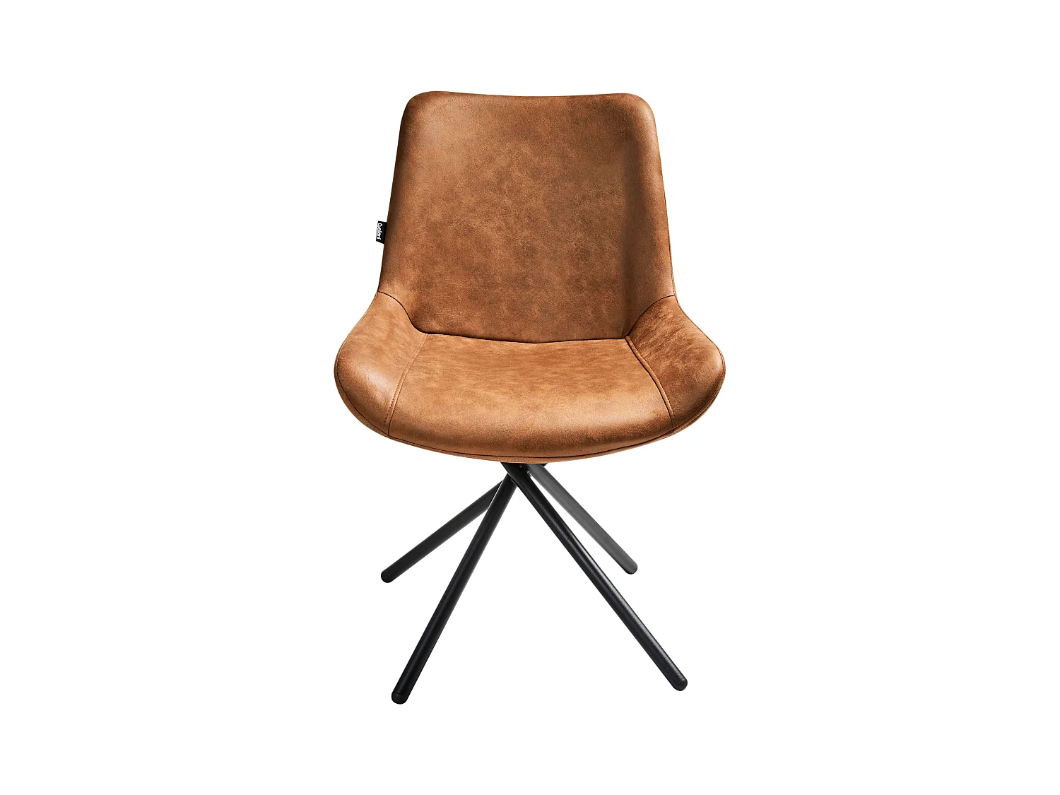 Zestaw 2 krzeseł do jadalni HAILEY Zamsz ekologiczny Złoty brąz