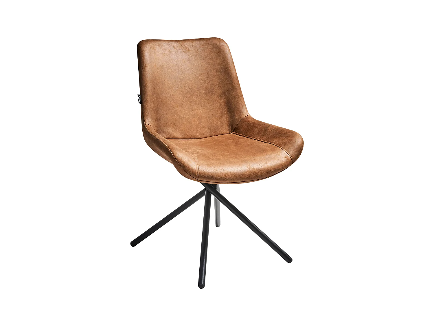 Zestaw 2 krzeseł do jadalni HAILEY Zamsz ekologiczny Złoty brąz