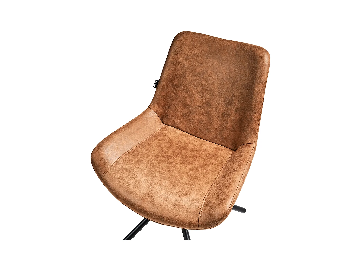 Zestaw 2 krzeseł do jadalni HAILEY Zamsz ekologiczny Złoty brąz