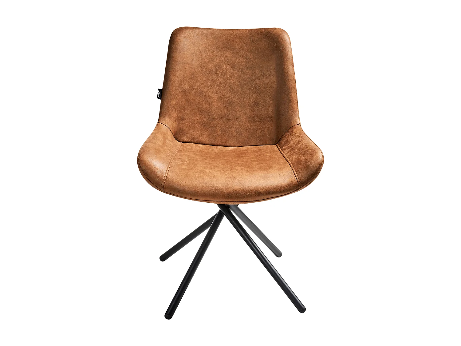 Lot de 2 chaises de salle à manger HAILEY Daim synthétique Marron doré