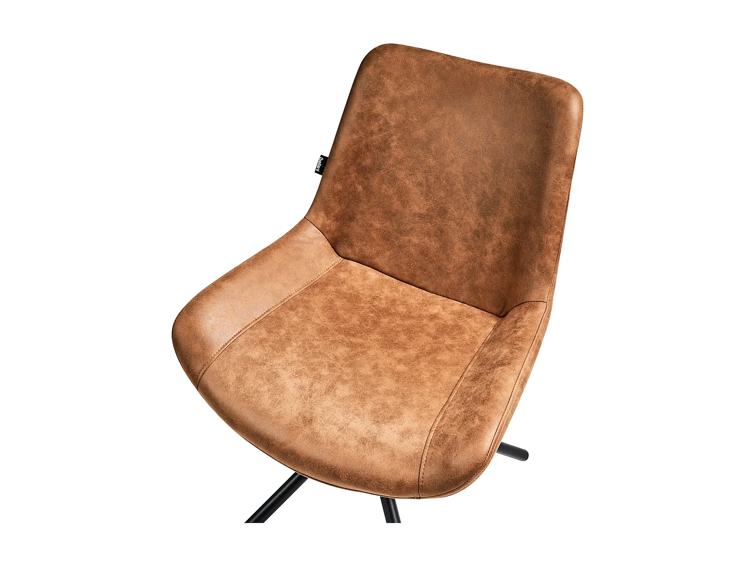 Lot de 2 chaises de salle à manger HAILEY Daim synthétique Marron doré