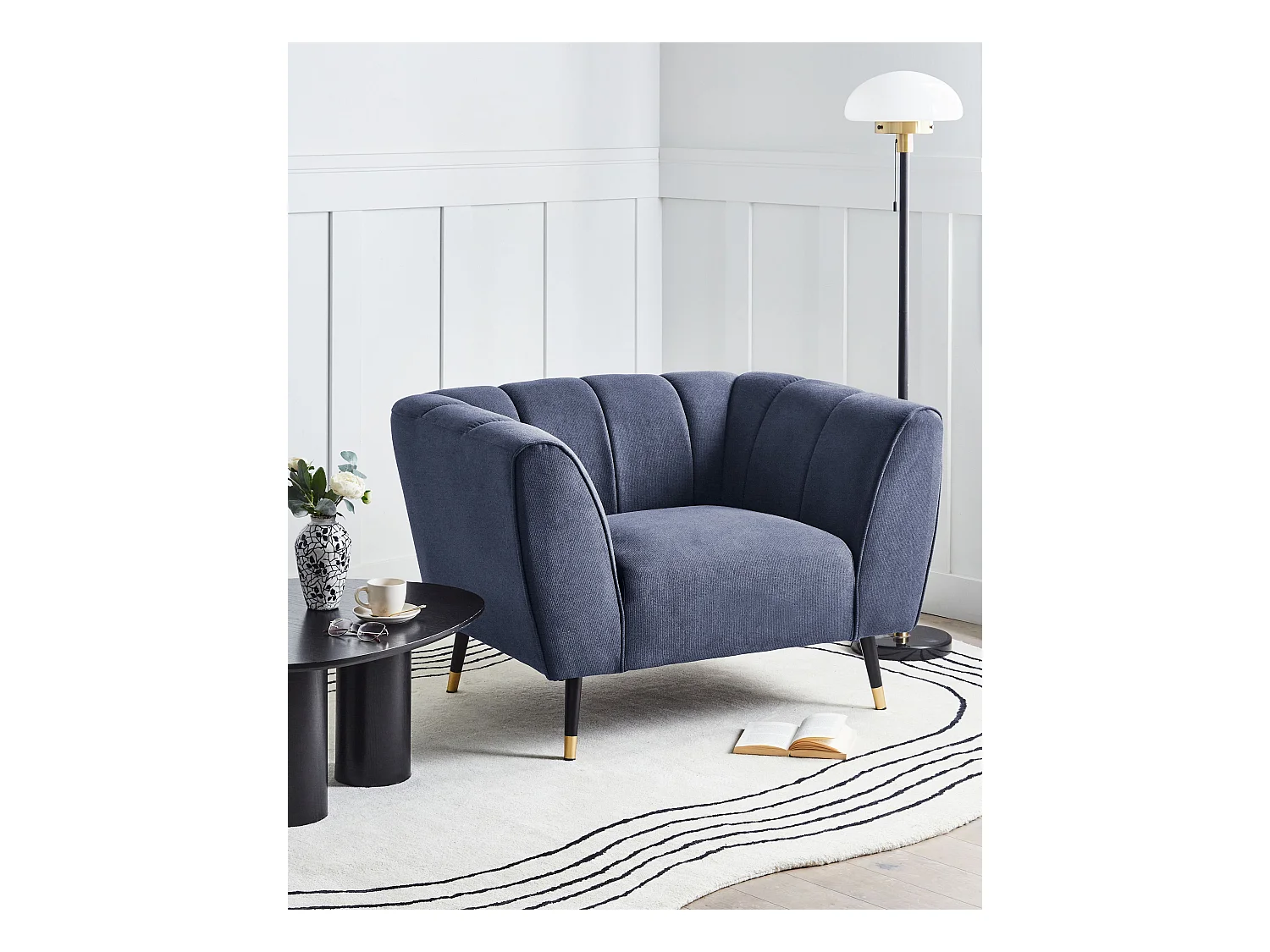 Fauteuil ORSTA Tissu Bleu foncé