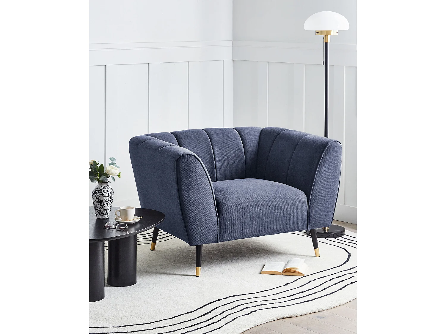 Fauteuil ORSTA Tissu Bleu foncé