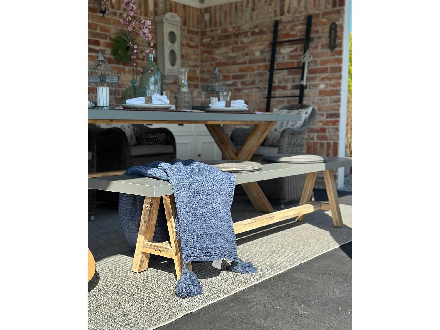 Tuinbank TONNARE 200 cm Beton Grijs