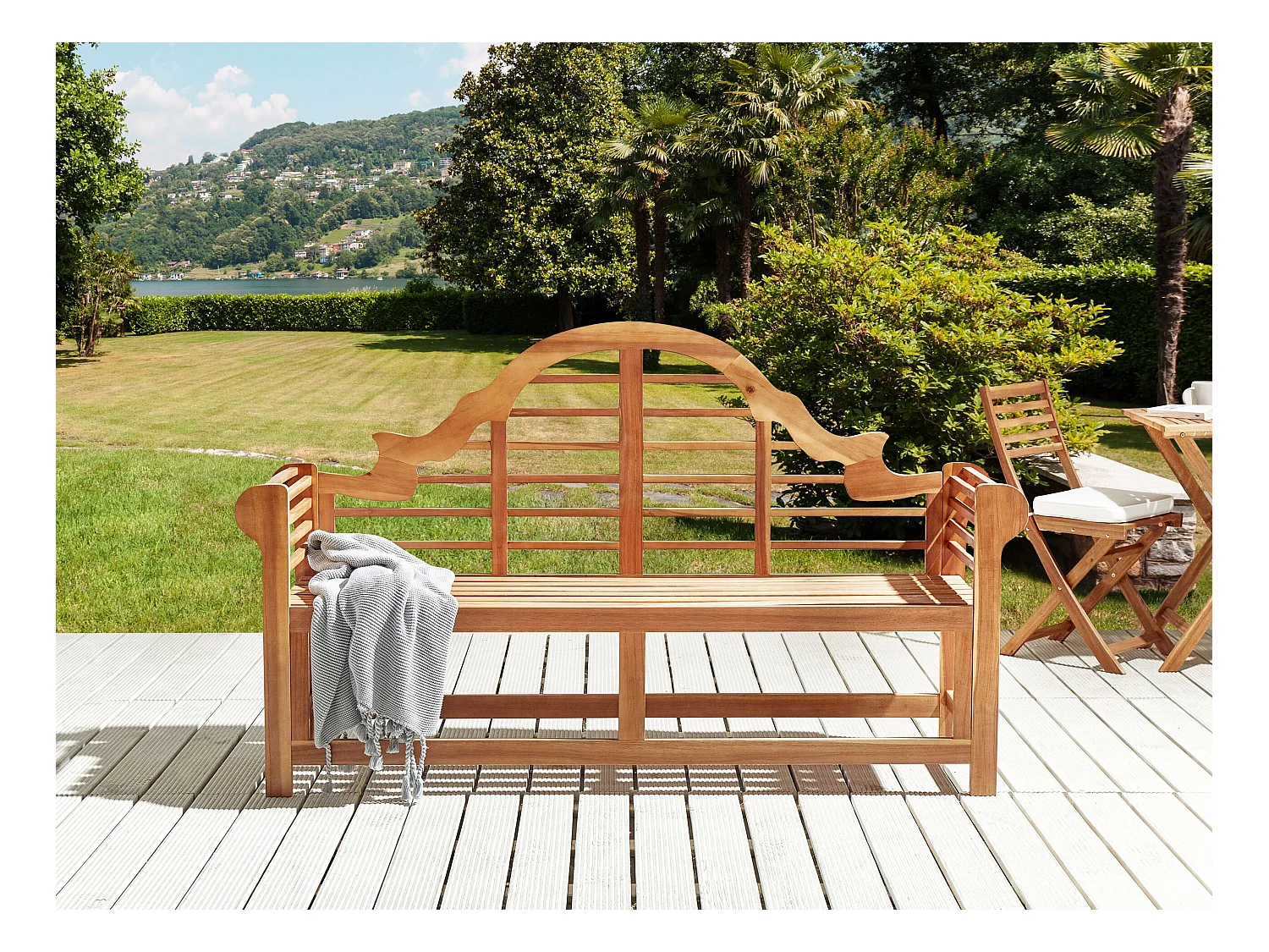 Banc de jardin MARLBORO 196 cm Acacia Marron clair
