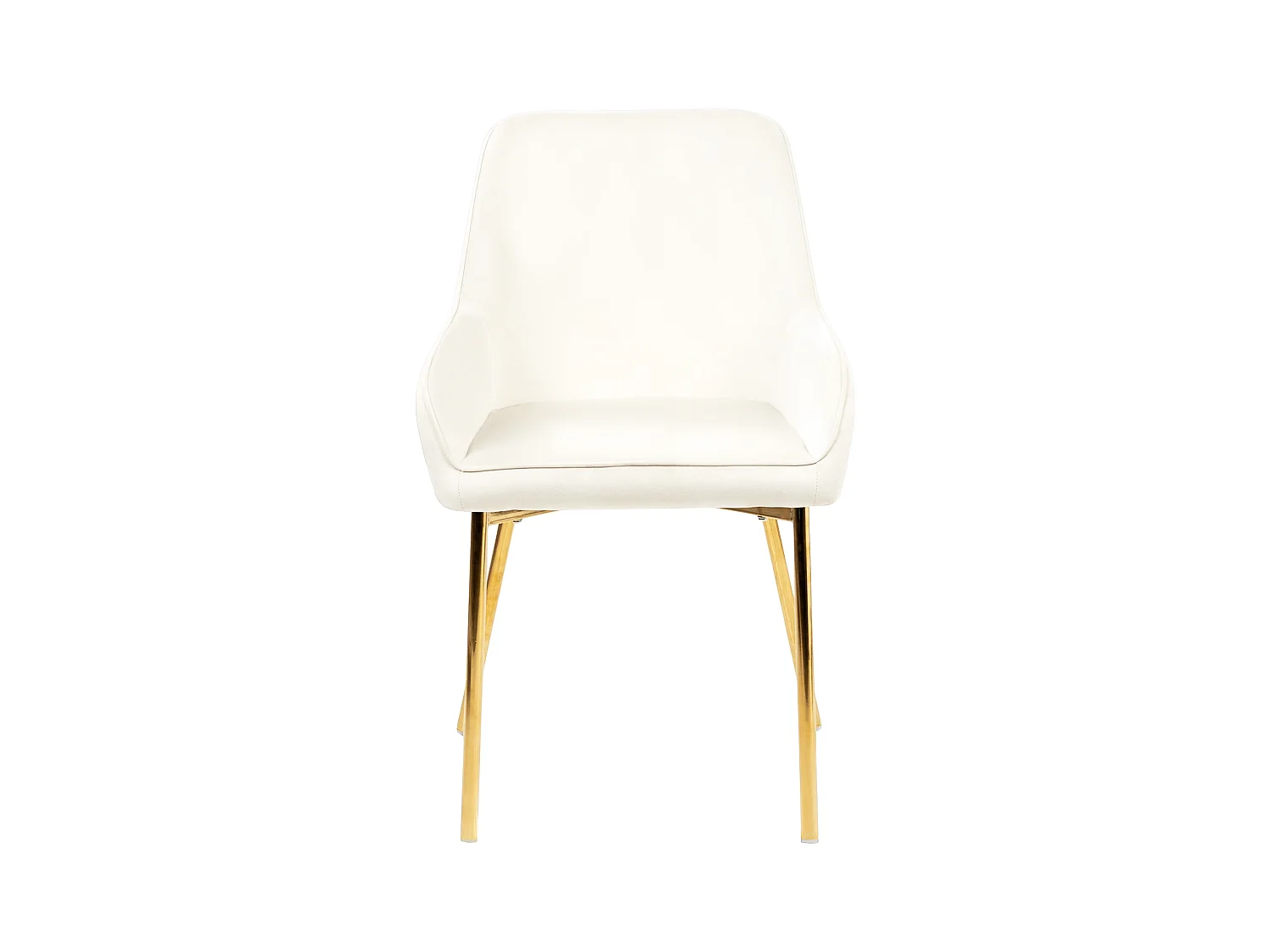 Lot de 2 chaises de salle à manger LOVERNA Velours Blanc cassé