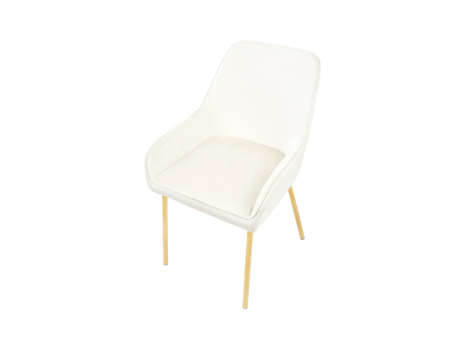 Lot de 2 chaises de salle à manger LOVERNA Velours Blanc cassé