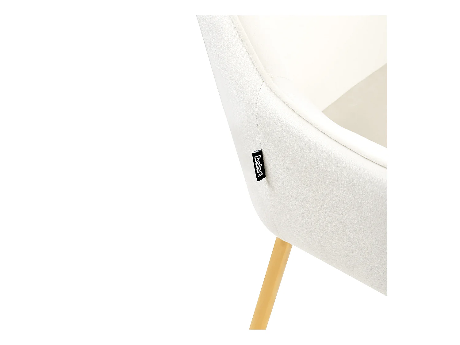 Lot de 2 chaises de salle à manger LOVERNA Velours Blanc cassé