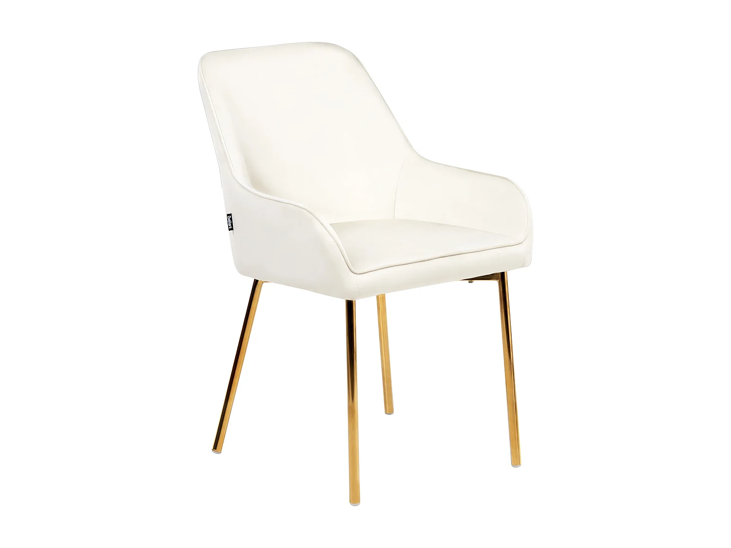 Esszimmerstuhl 2er Set LOVERNA Samtstoff Cremeweiss