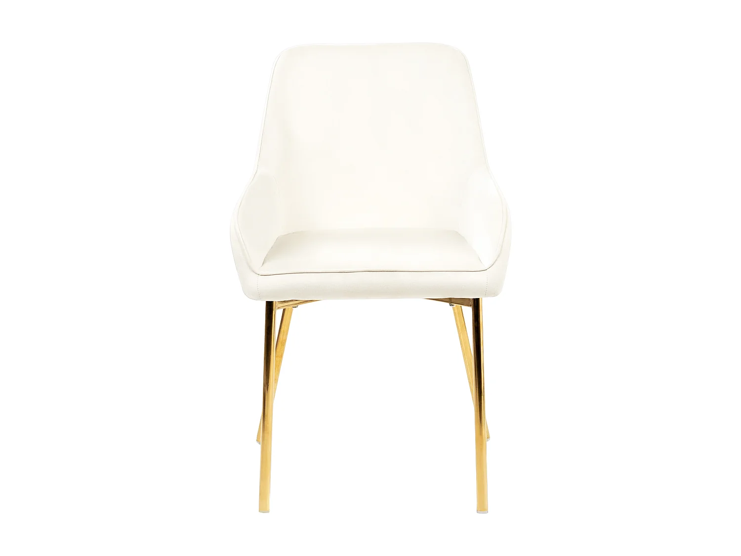 Esszimmerstuhl 2er Set LOVERNA Samtstoff Cremeweiss