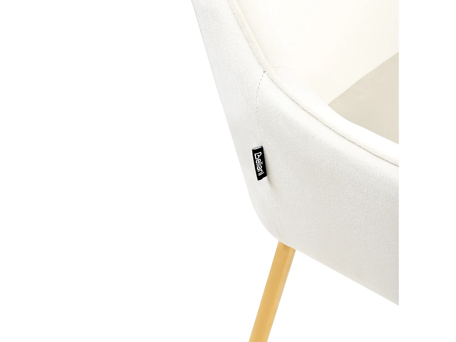 Esszimmerstuhl 2er Set LOVERNA Samtstoff Cremeweiss