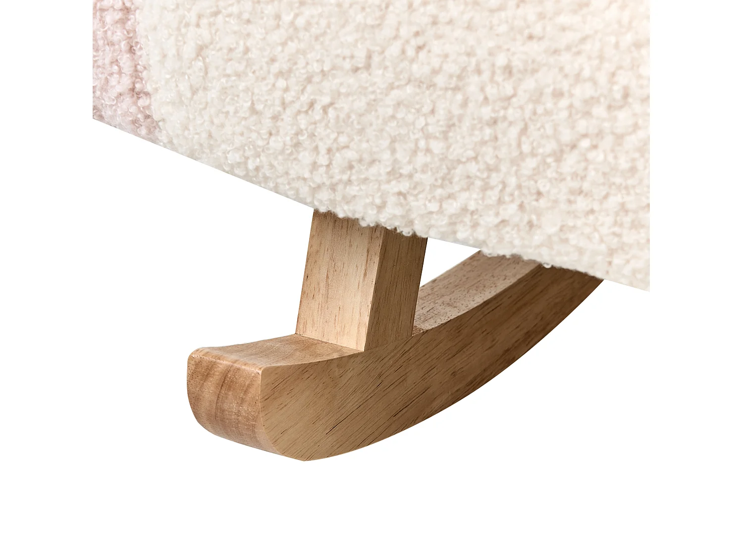 Kinder Schaukelstuhl Bouclé rosa OMBO