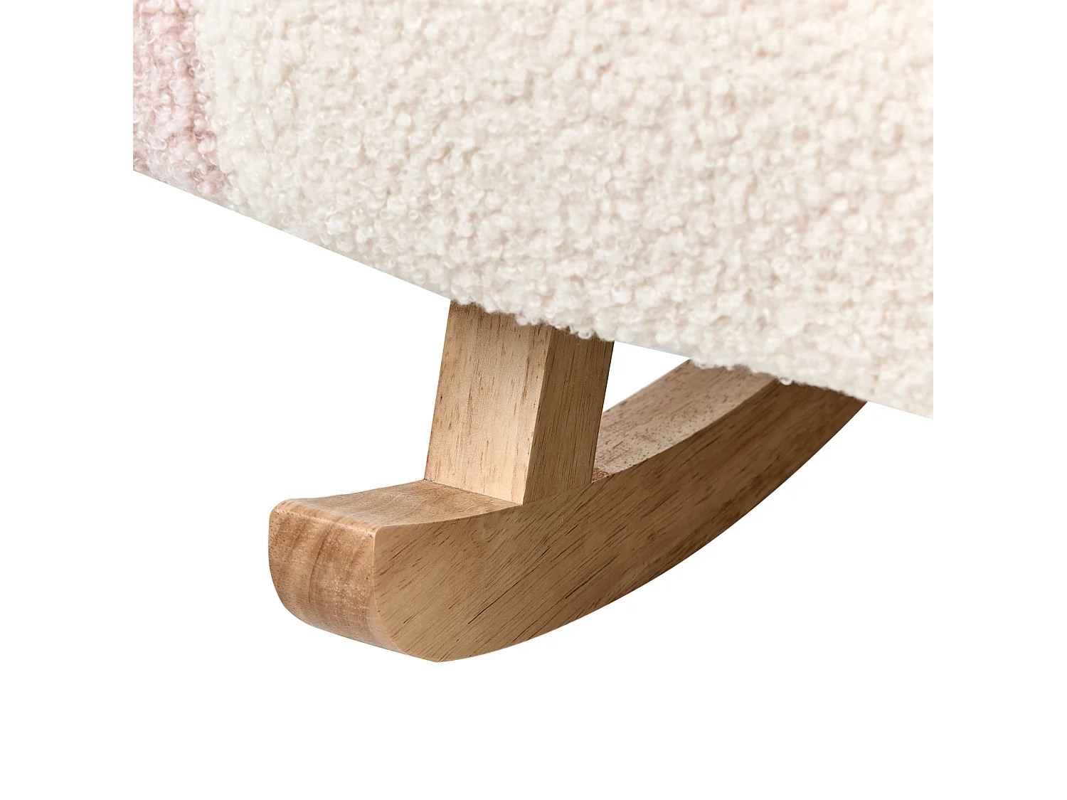 Chaise à bascule pour enfants Arc-en-ciel OMBO Bouclé Rose pastel