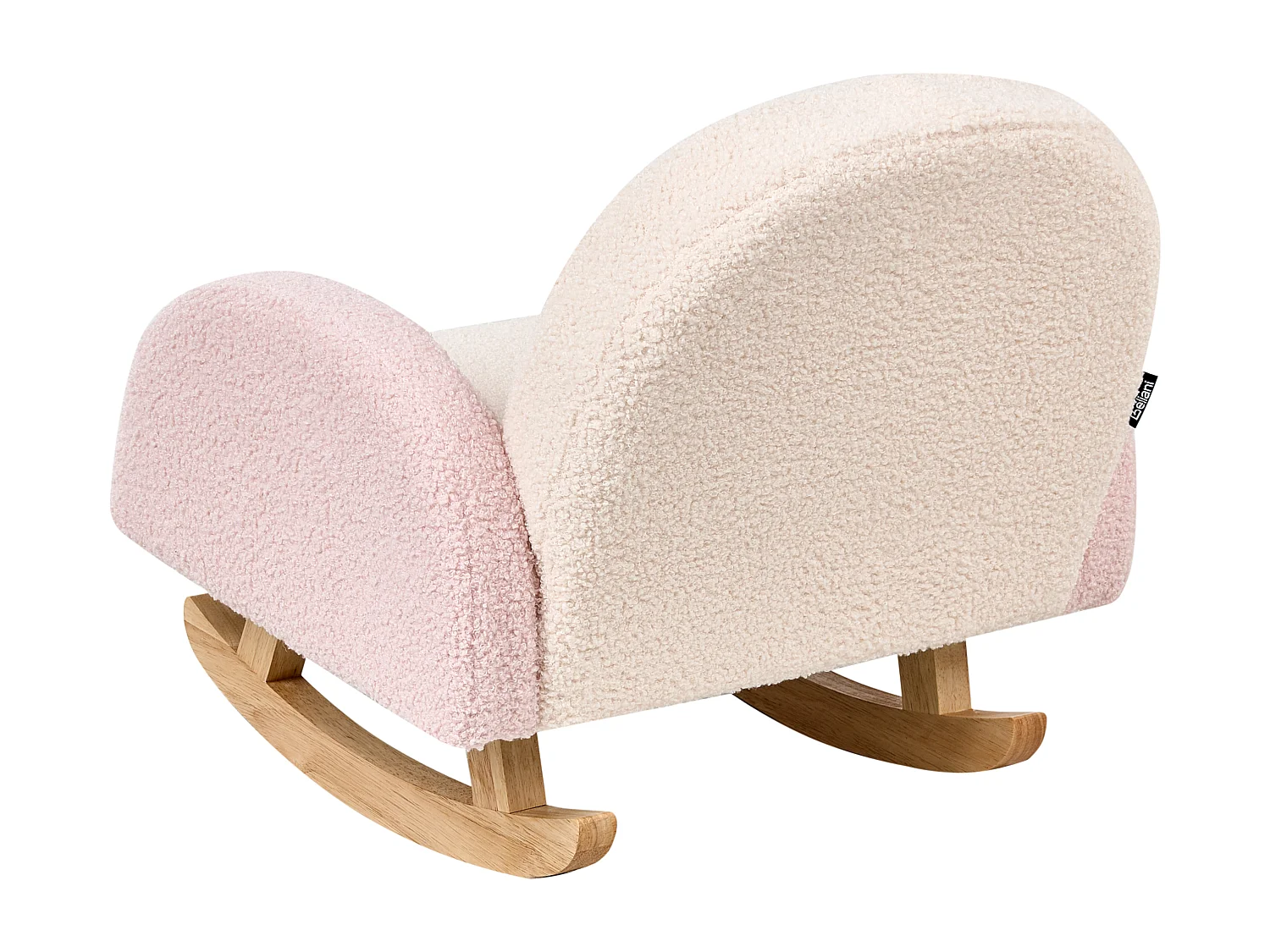 Chaise à bascule pour enfants Arc-en-ciel OMBO Bouclé Rose pastel