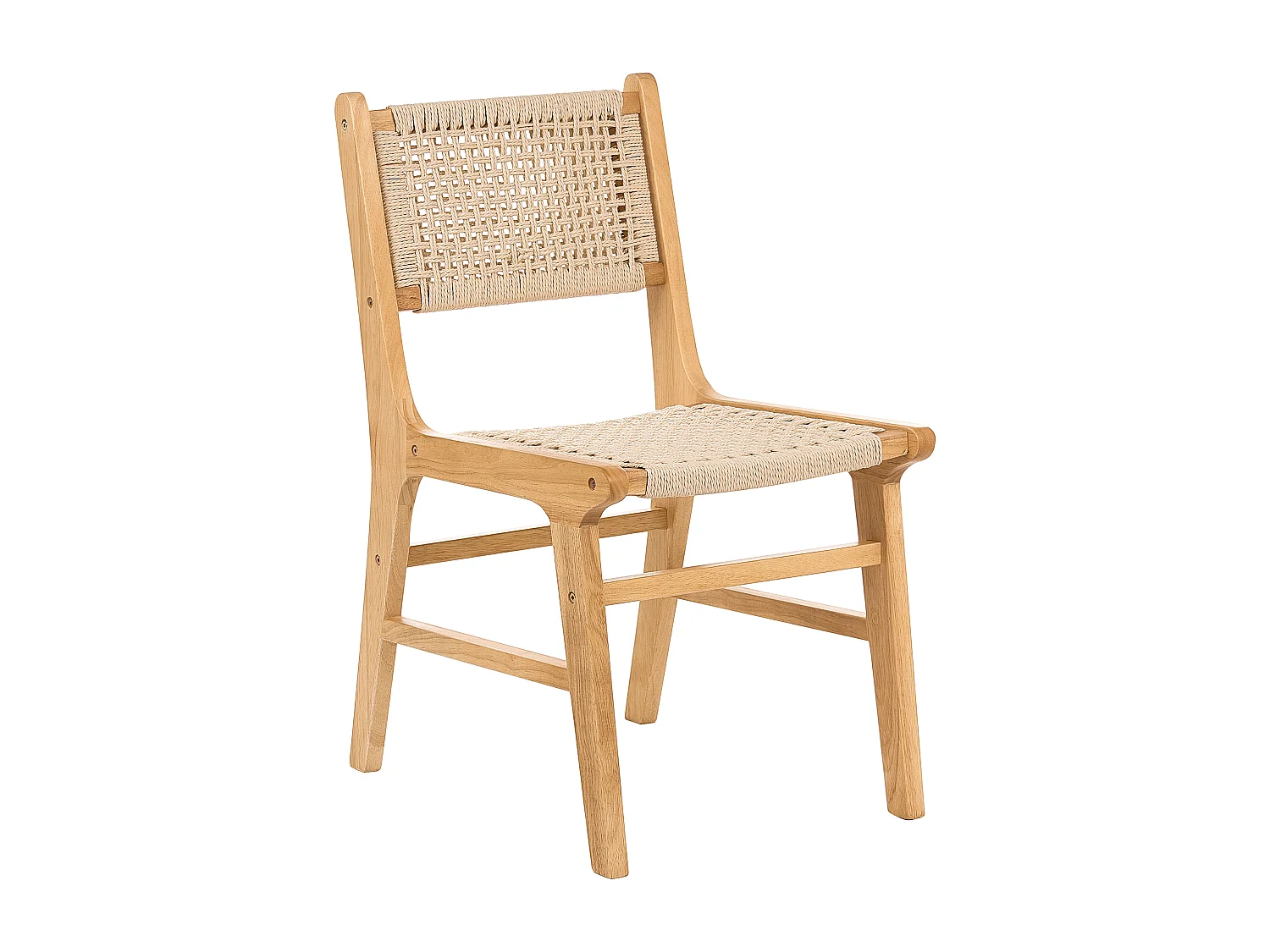 Esszimmerstuhl 2er Set OZELLA Holz Braun / Beige