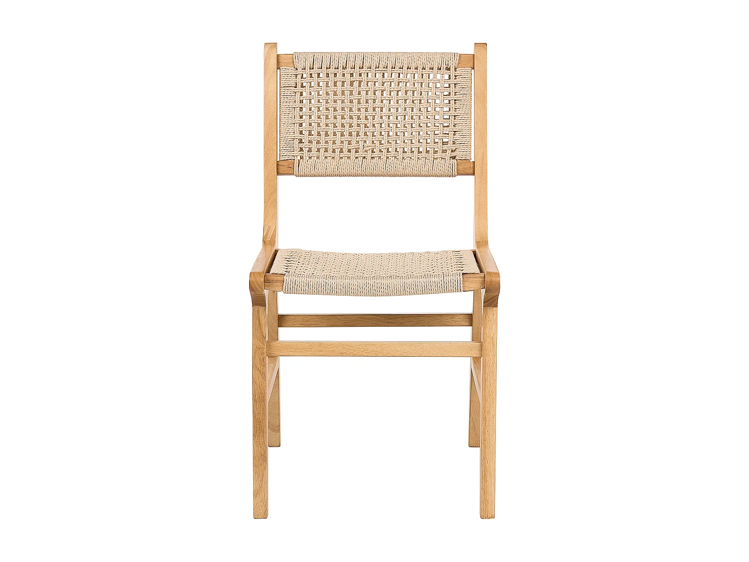 Esszimmerstuhl 2er Set OZELLA Holz Braun / Beige