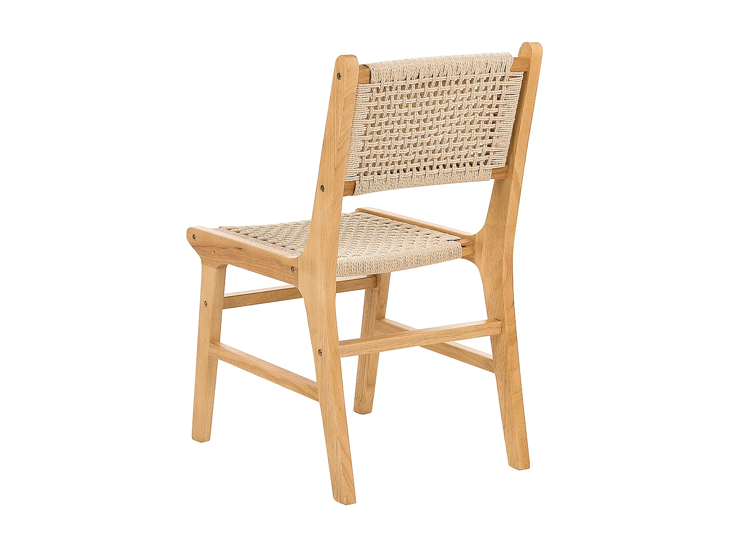 Esszimmerstuhl 2er Set OZELLA Holz Braun / Beige