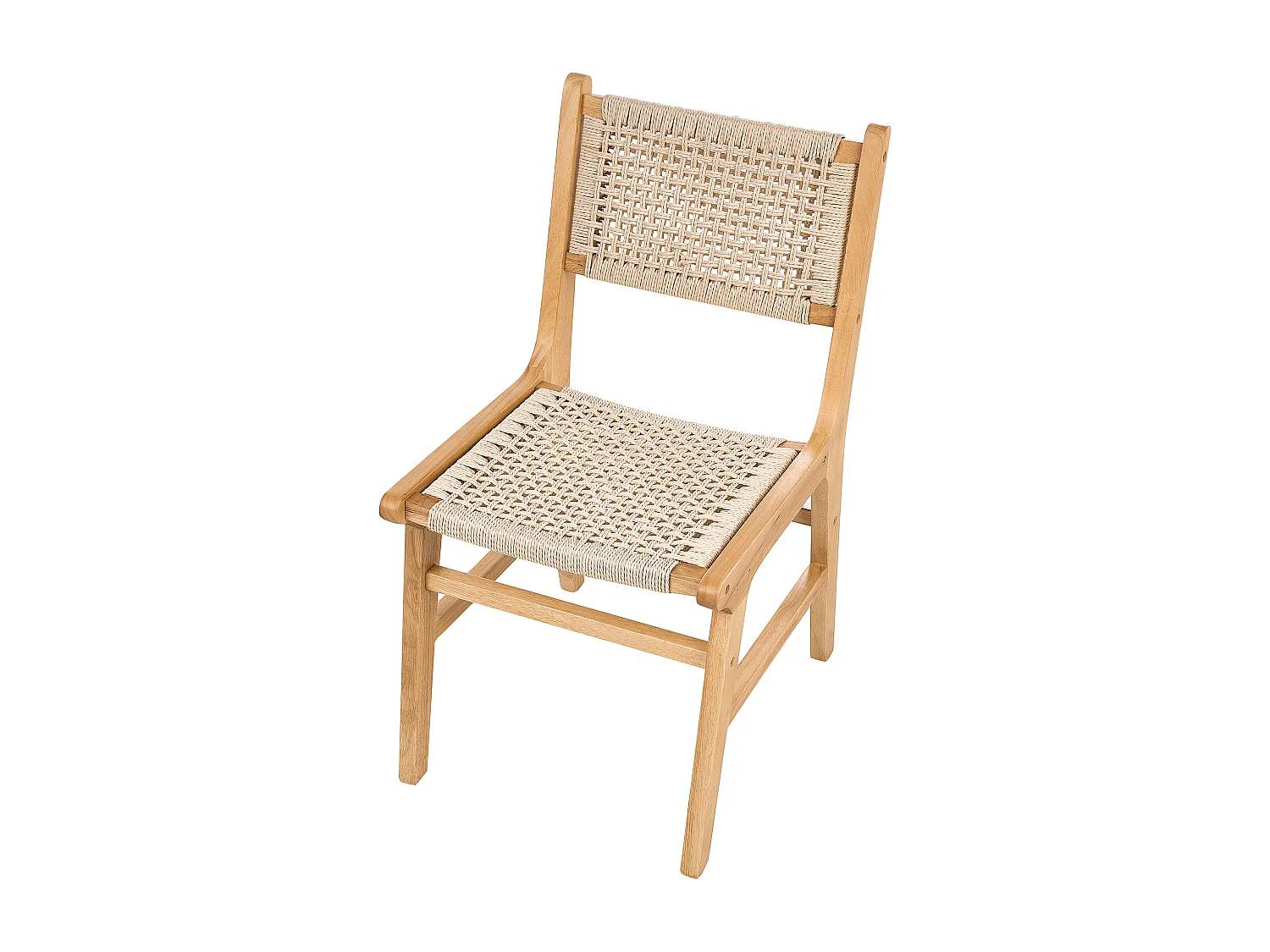 Esszimmerstuhl 2er Set OZELLA Holz Braun / Beige