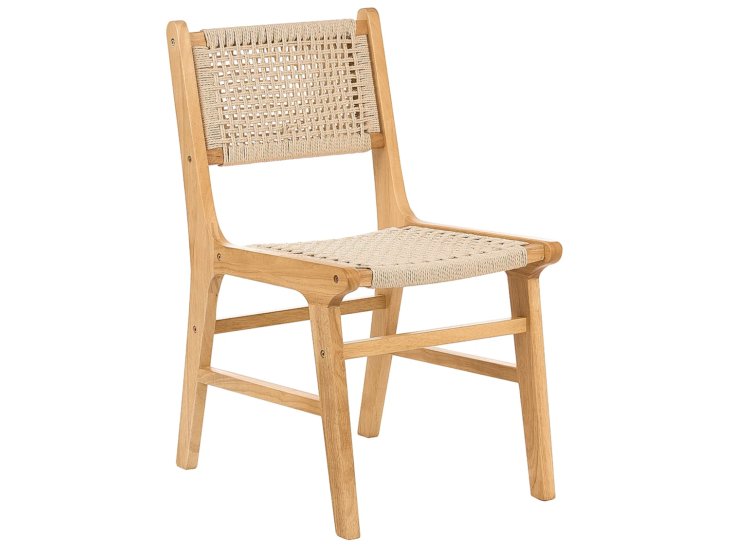Set di 2 sedie da pranzo OZELLA Legno Marrone/ Beige