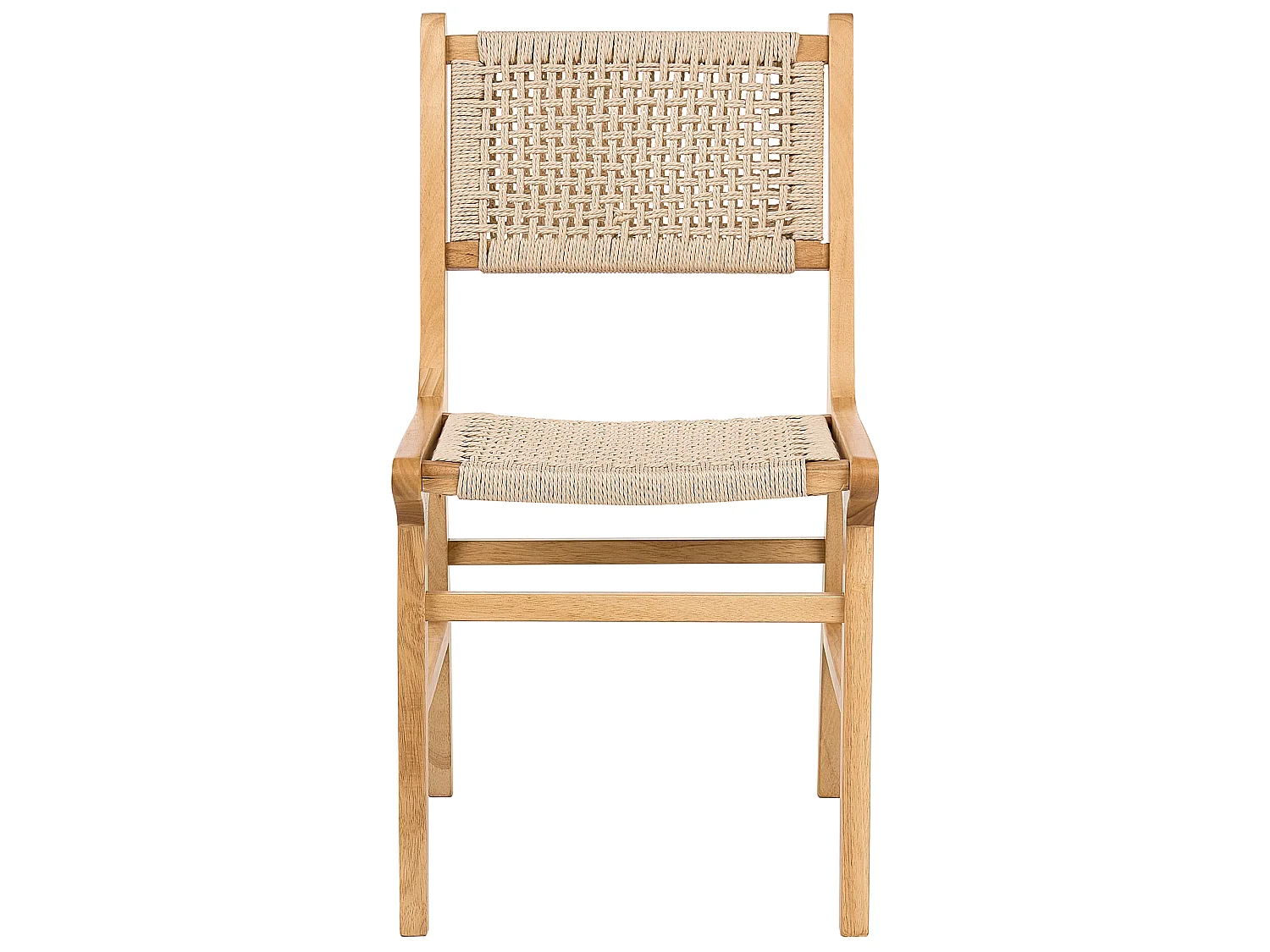 Set di 2 sedie da pranzo OZELLA Legno Marrone/ Beige