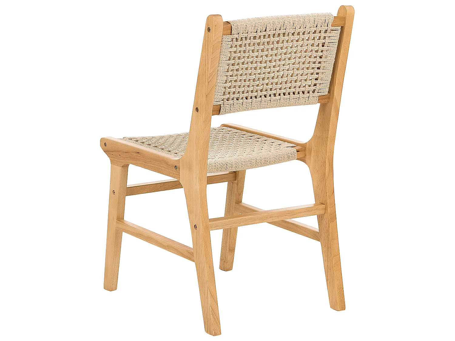 Set di 2 sedie da pranzo OZELLA Legno Marrone/ Beige
