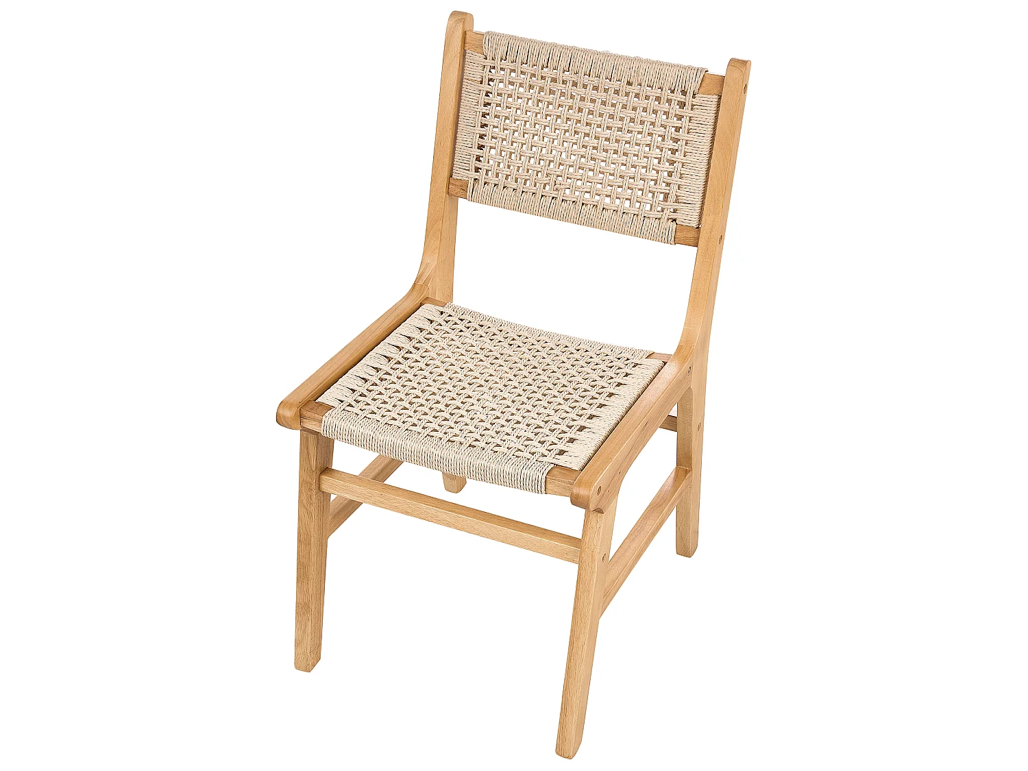 Set di 2 sedie da pranzo OZELLA Legno Marrone/ Beige