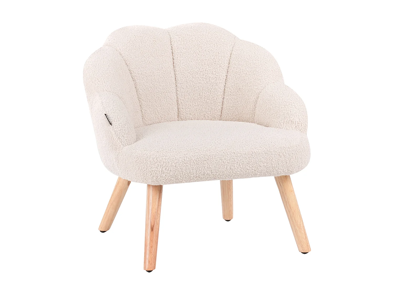 Poltrona per bambini bouclé beige chiaro MILAND