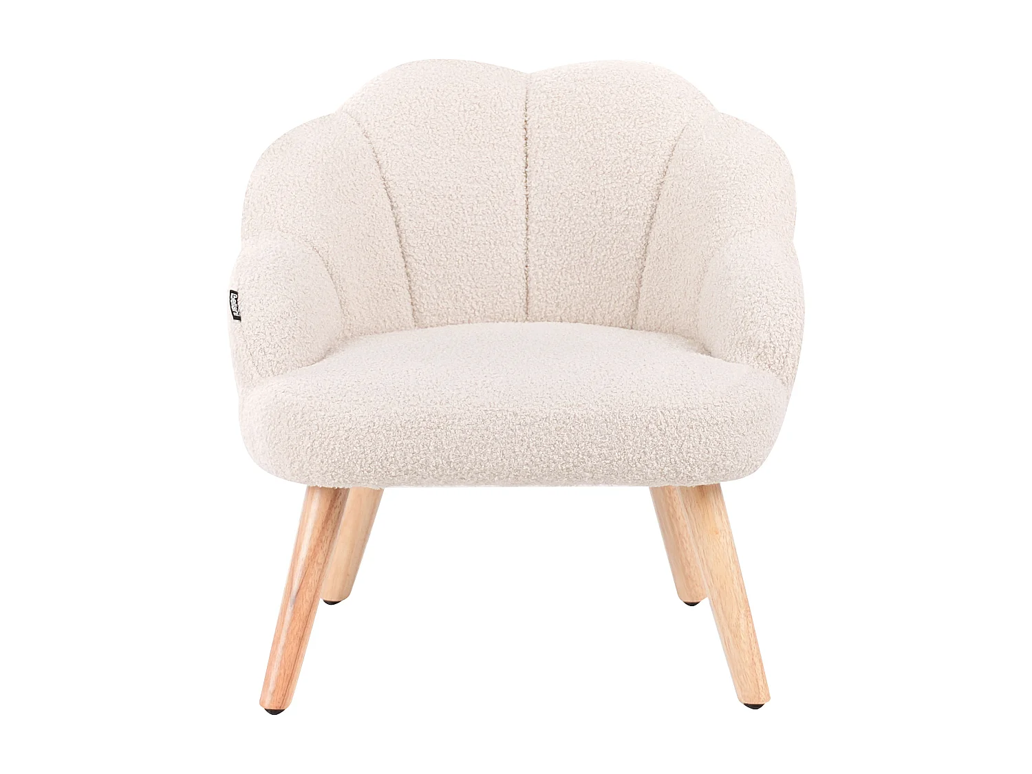 Poltrona per bambini bouclé beige chiaro MILAND