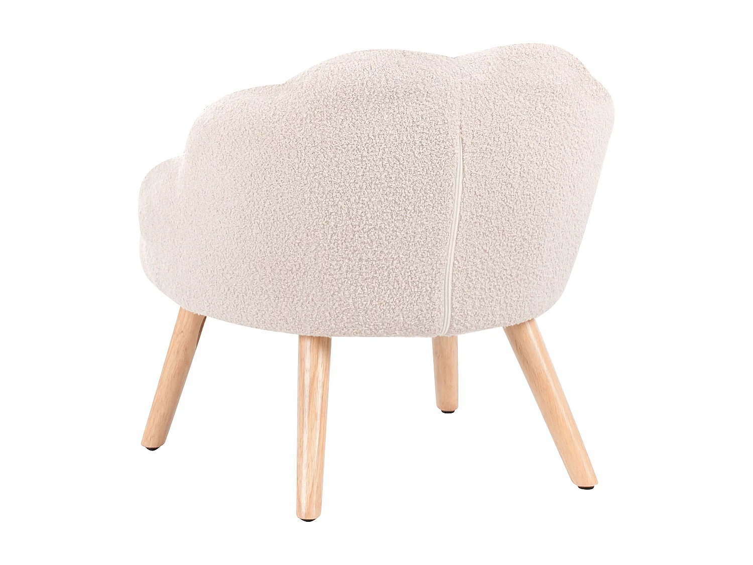 Poltrona per bambini bouclé beige chiaro MILAND