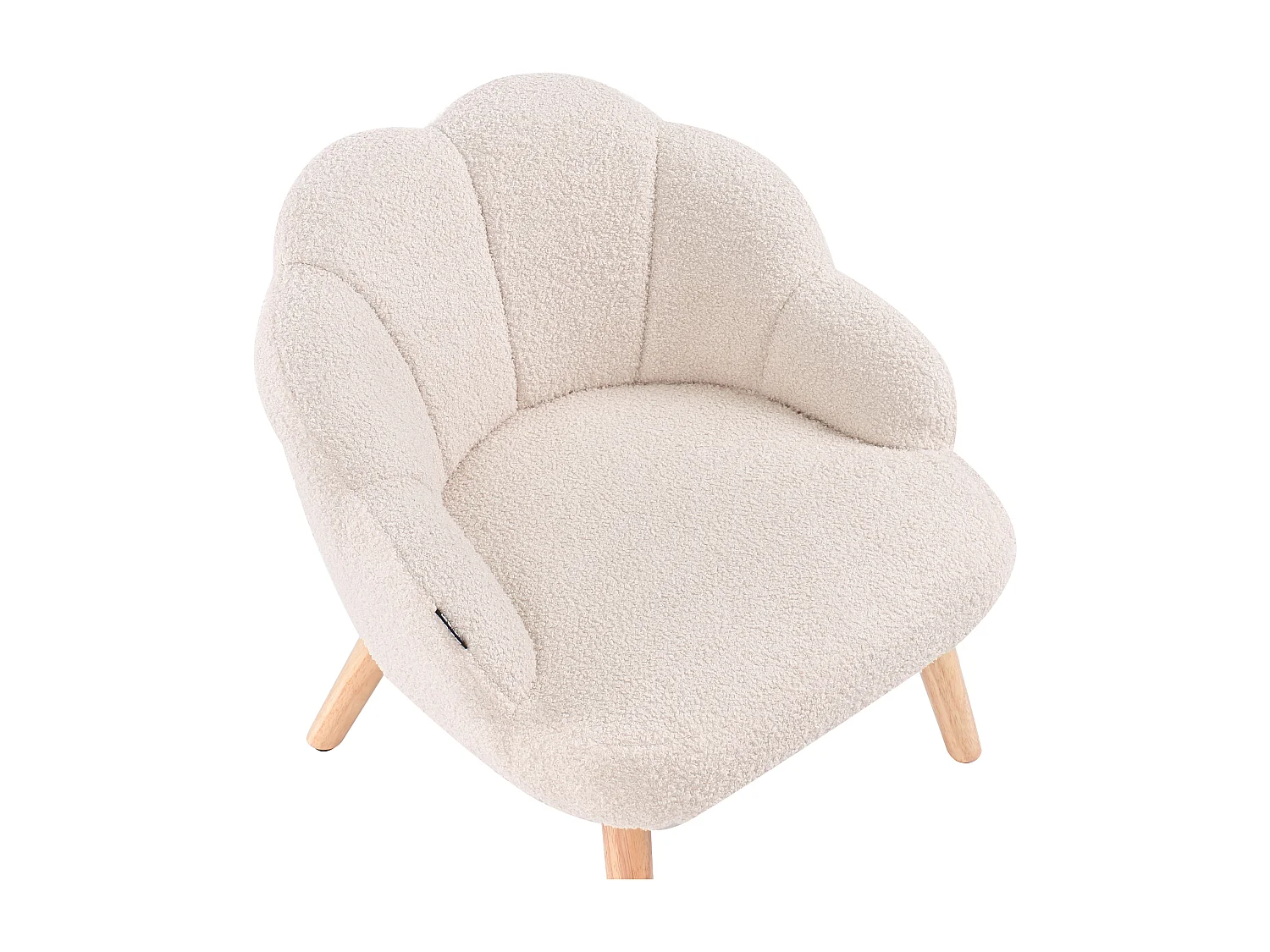 Poltrona per bambini bouclé beige chiaro MILAND