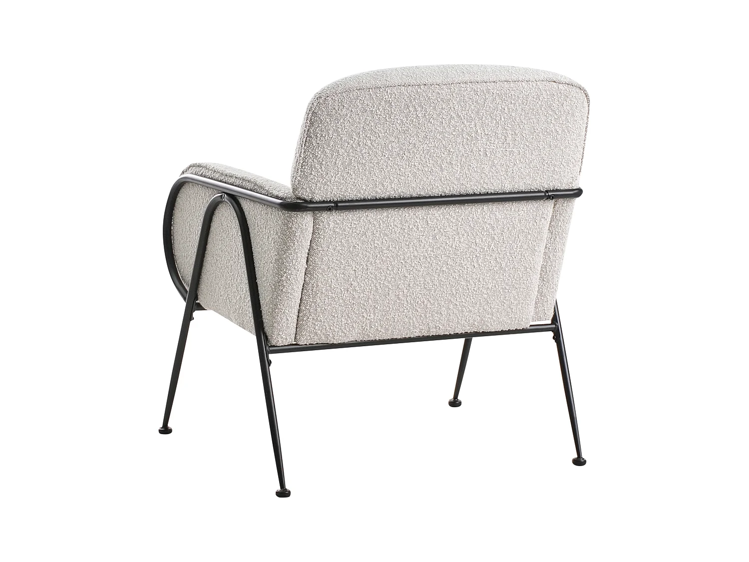 Sessel Stoff beige mit Metallgestell Loungesessel modernes Design Trysnes