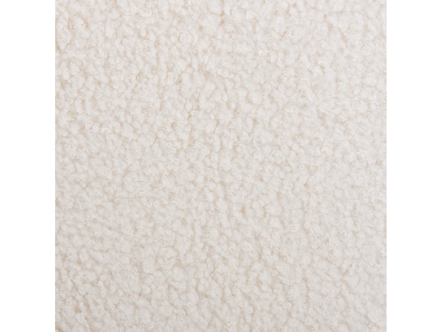 Fauteuil ILBRO Bouclé Blanc cassé/marron foncé