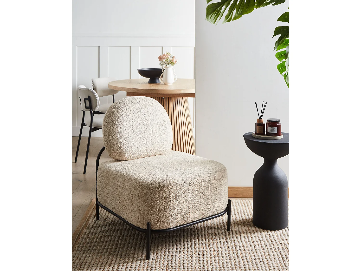 Fauteuil LUNDE Tissu Beige