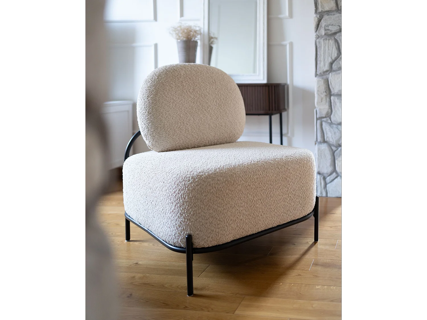 Fauteuil LUNDE Tissu Beige