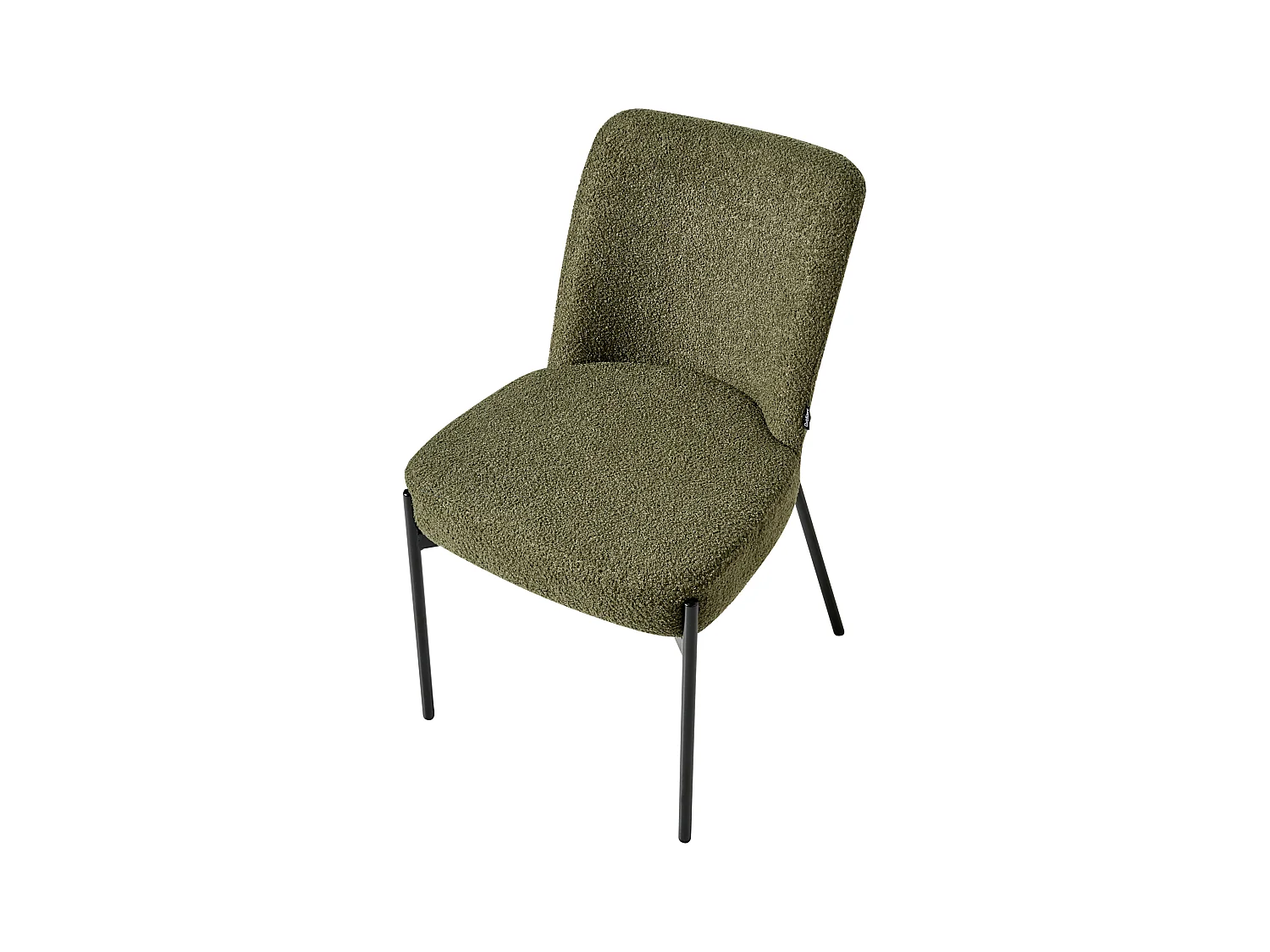 Set mit 2 Stühlen MALIN Bouclé Dunkelgrün