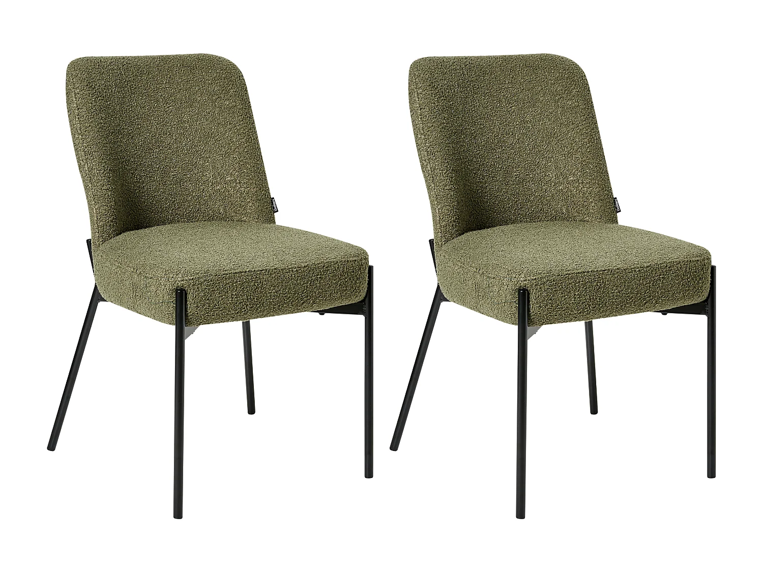 Lot de 2 chaises MALIN Bouclé Vert foncé